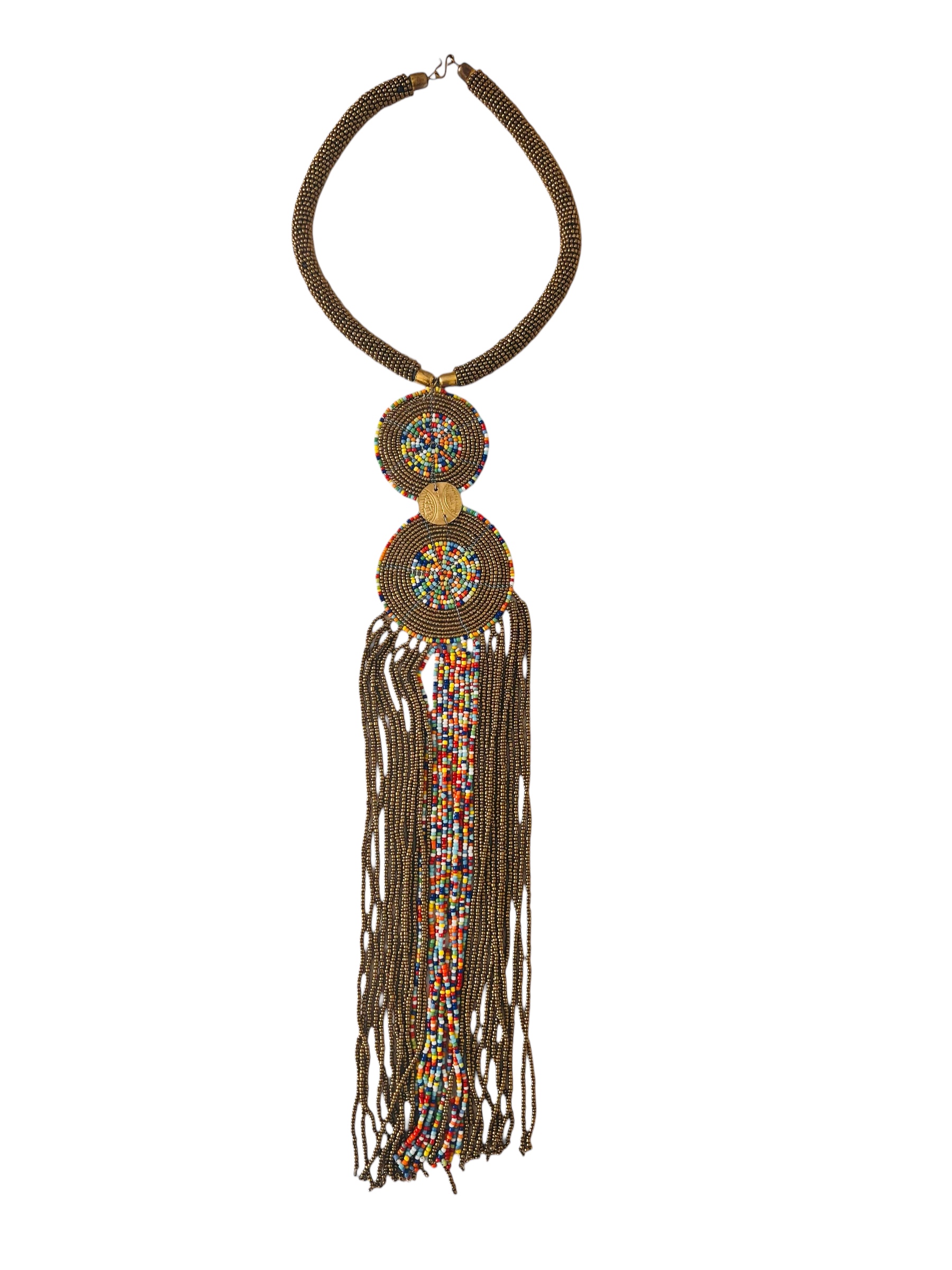 Maasai Beaded Fringe Necklace