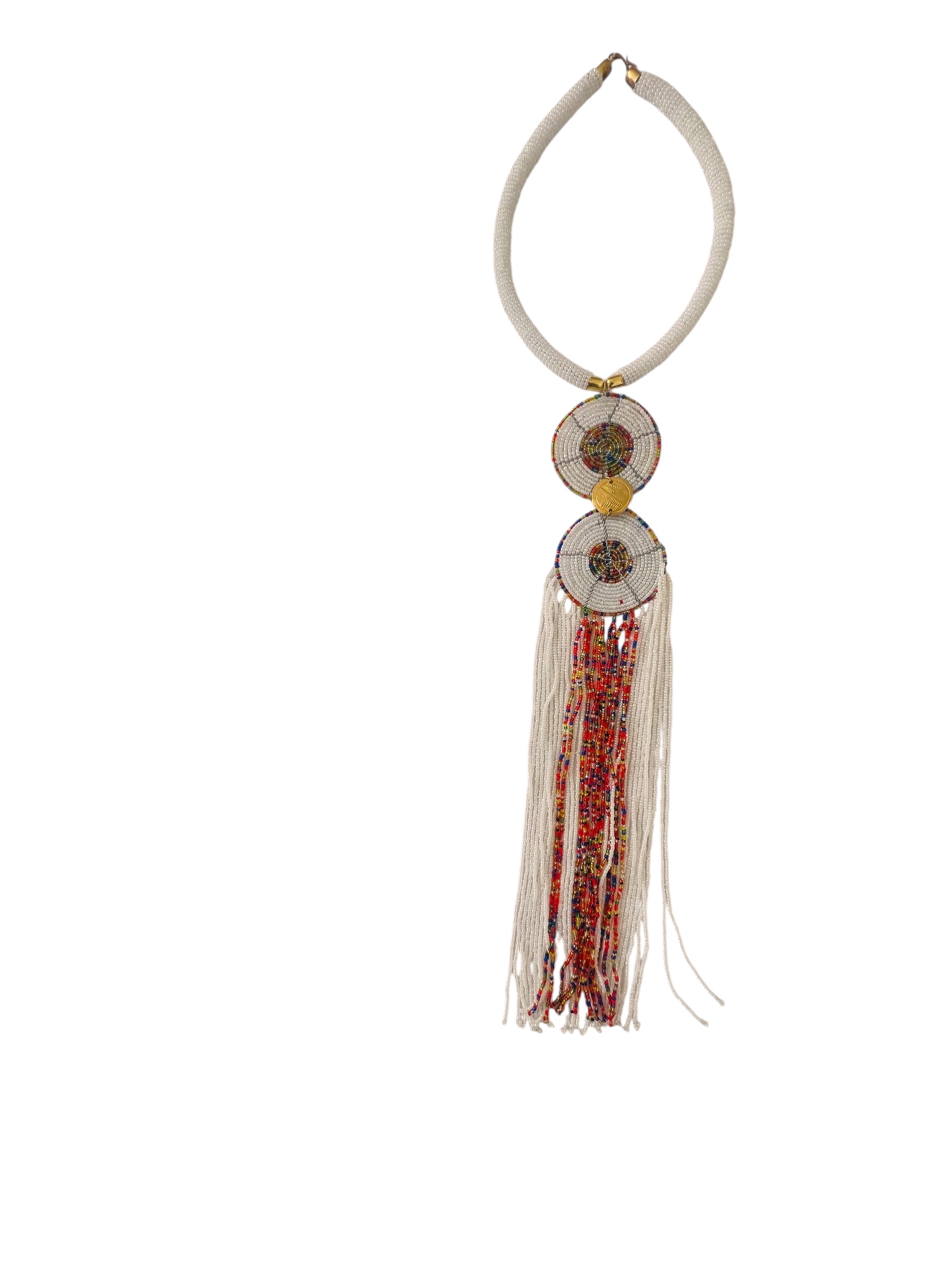 Maasai Beaded Fringe Necklace