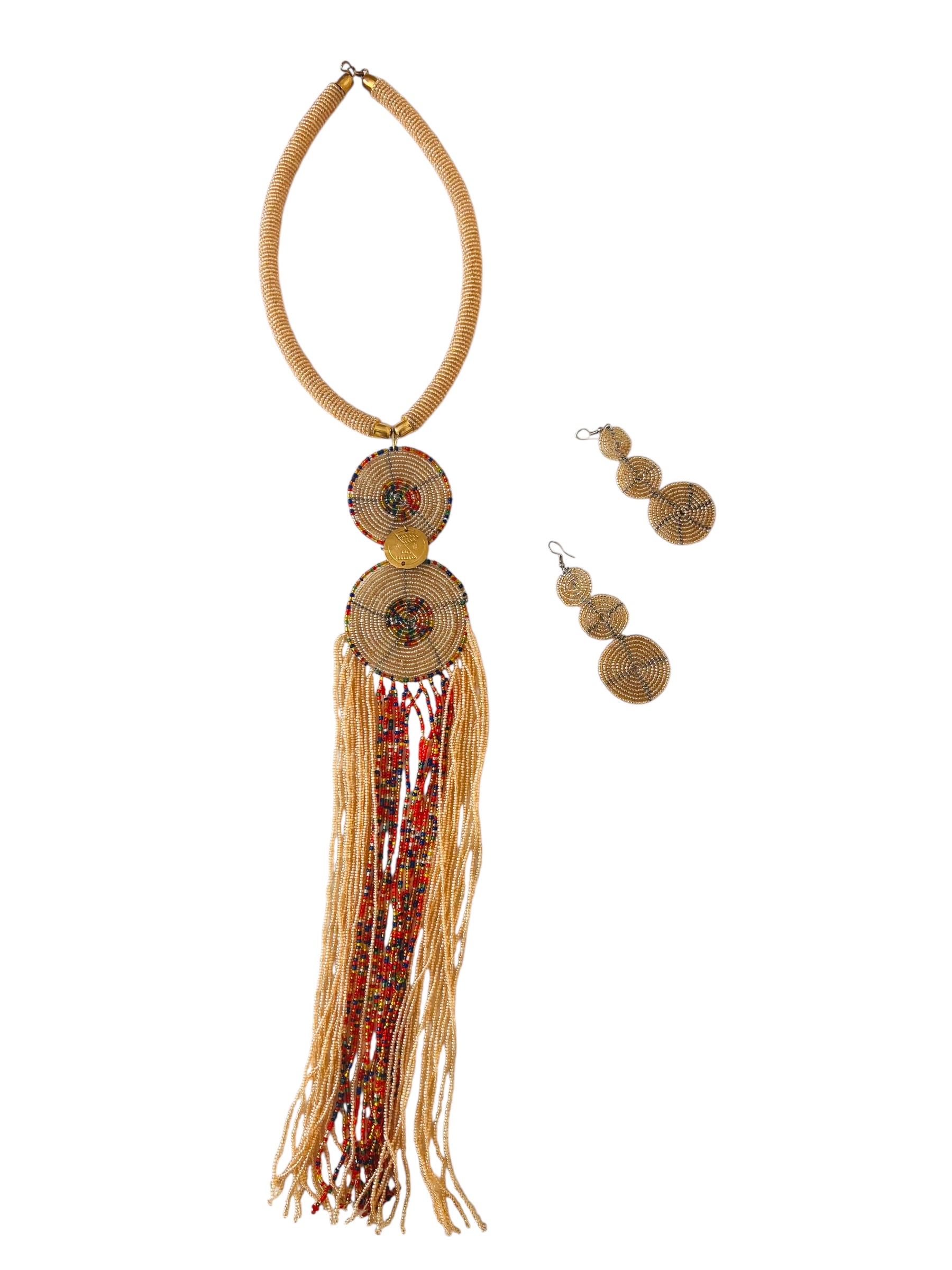 Maasai Beaded Fringe Necklace